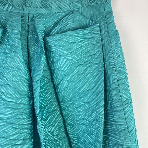 STOGOVA Teal Pleated A Line Skirt - Picture 3 of 6